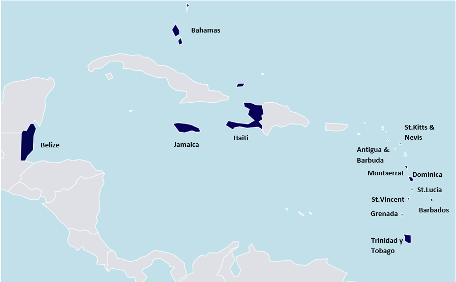 Paesi dei Caraibi dove la Cooperazione Italiana ha progetti attivi