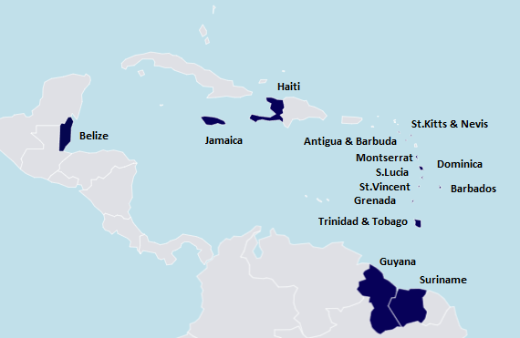 Mappa Caraibi_AICS San Salvador